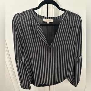 LOFT black & white long sleeve top